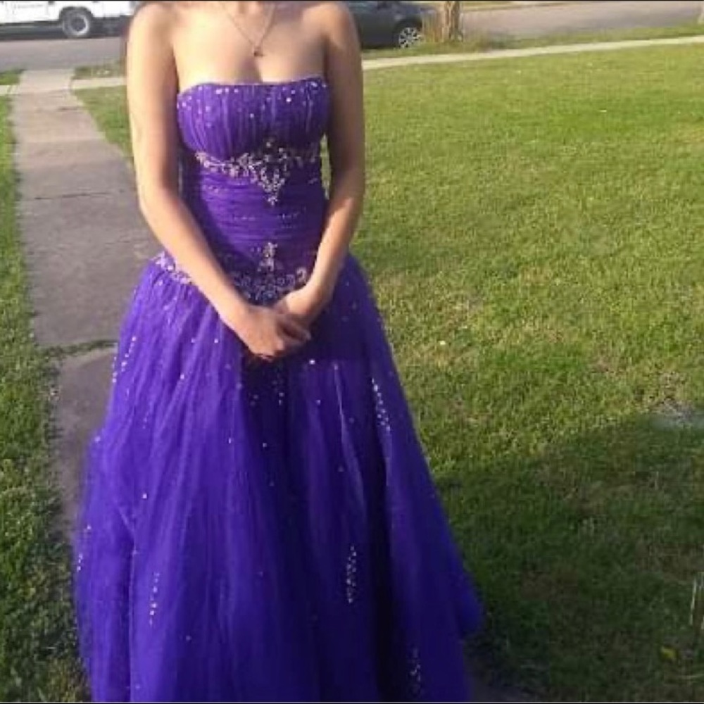 Stunning Purple Pageant/Prom/Quinceañera Gown
